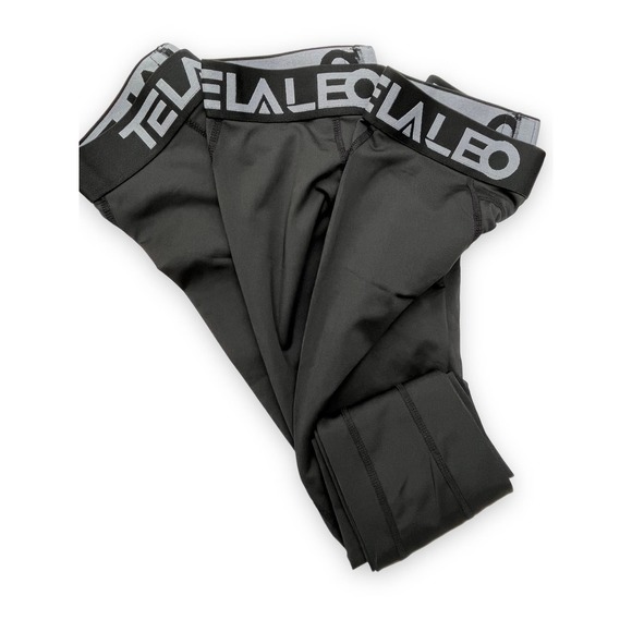3 x TELALEO Youth Compression Leggings Athletic Base Layer | Boys XL, Black NEW - Picture 4 of 10
